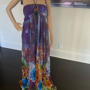 Multi colored maxi summer dress